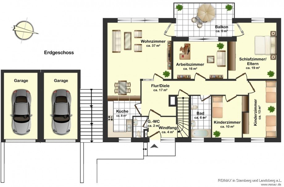 Grundriss EG Einfamilienhaus Fulda / Aschenberg