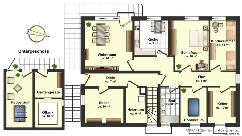 Grundriss UG mit ELW Einfamilienhaus Fulda / Aschenberg