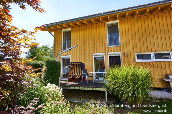 Terrasse bei Wohnzimmer Einfamilienhaus Langenneufnach