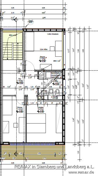 Grundriss Dachgescho� Reihenendhaus Schondorf