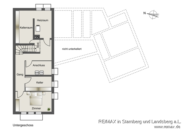 Grundriss Untergeschoss Bungalow Trier