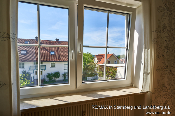 Ausblick Schlafzimmer Erdgeschosswohnung Windach