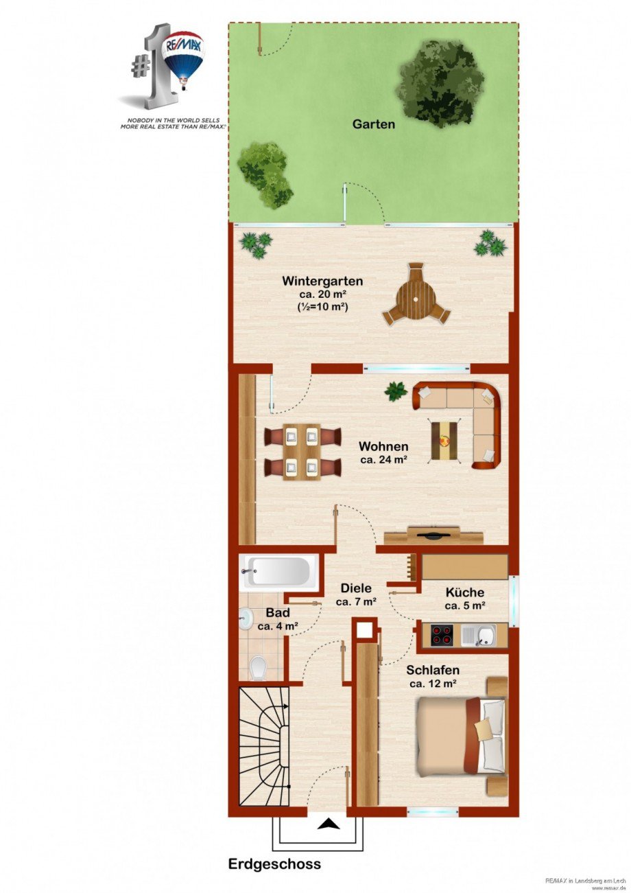 Grundriss Wohnung Erdgeschosswohnung Augsburg