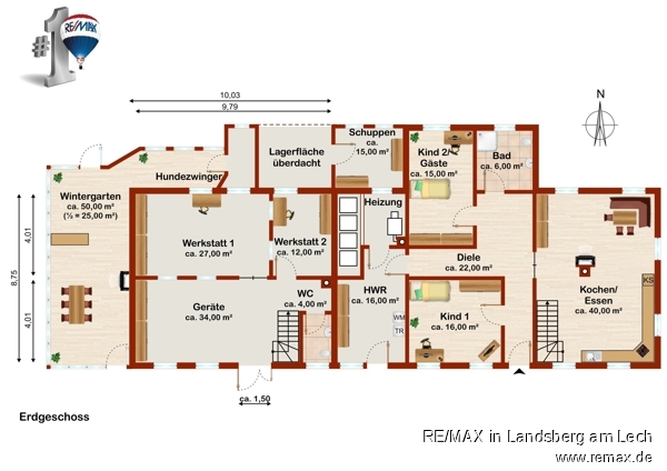 Grundriss Erdgeschoss Bauernhaus Hurlach