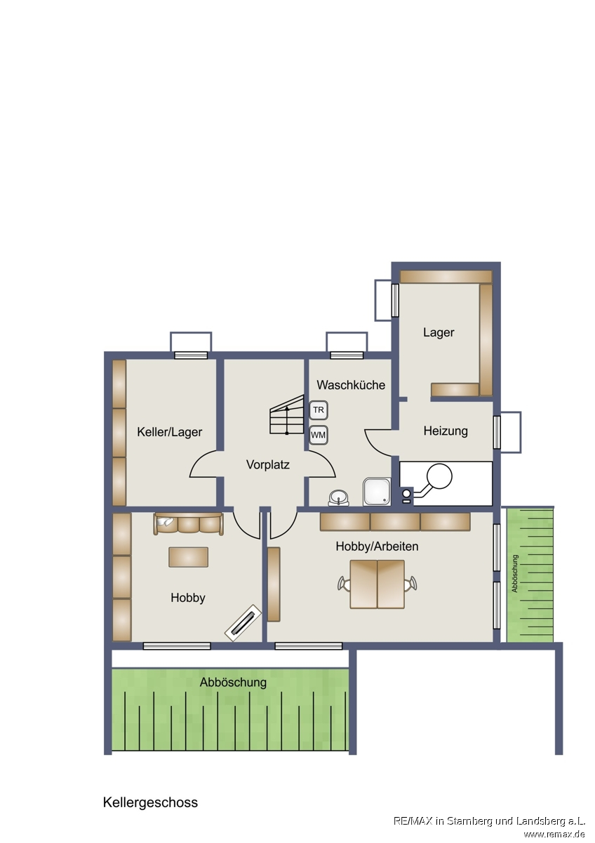 Grundriss KG Reihenendhaus Gr�nwald