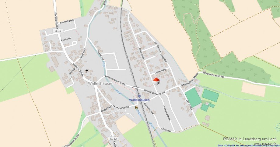 Lage im Ort Einfamilienhaus Geltendorf