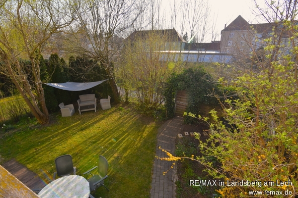Blick vom Balkon Etagenwohnung Landsberg