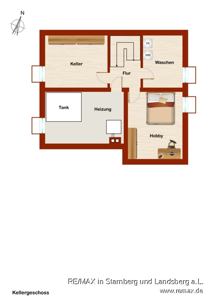 Grundriss Skizze KG Einfamilienhaus Penzing