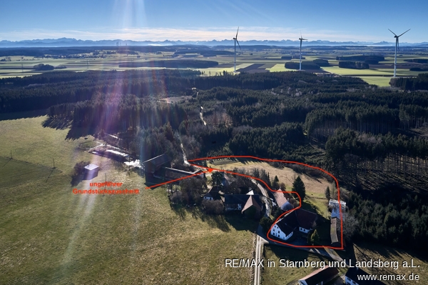 Grundst�ck mit Wiese Bauernhaus Waal