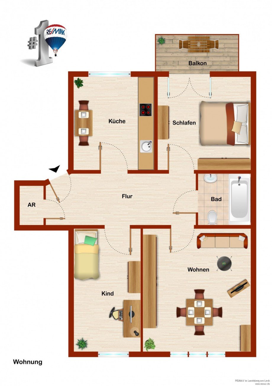Grundriss Etagenwohnung M�nchen
