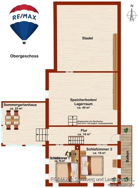 Grundrissplan Obergescho� (OG) PSc-0635 Einfamilienhaus Mallersdorf-Pfaffenberg / Oberellenbach