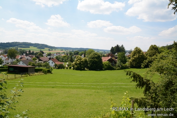 Blick in den Naturpark und �ber Dinkelscherben Doppelhaush�lfte Dinkelscherben