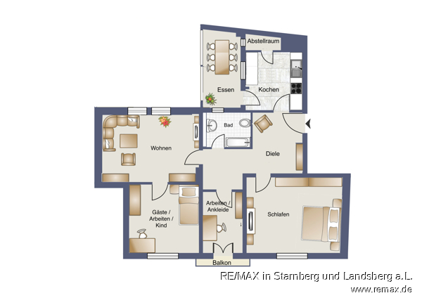 Grundriss Skizze Etagenwohnung W�rzburg