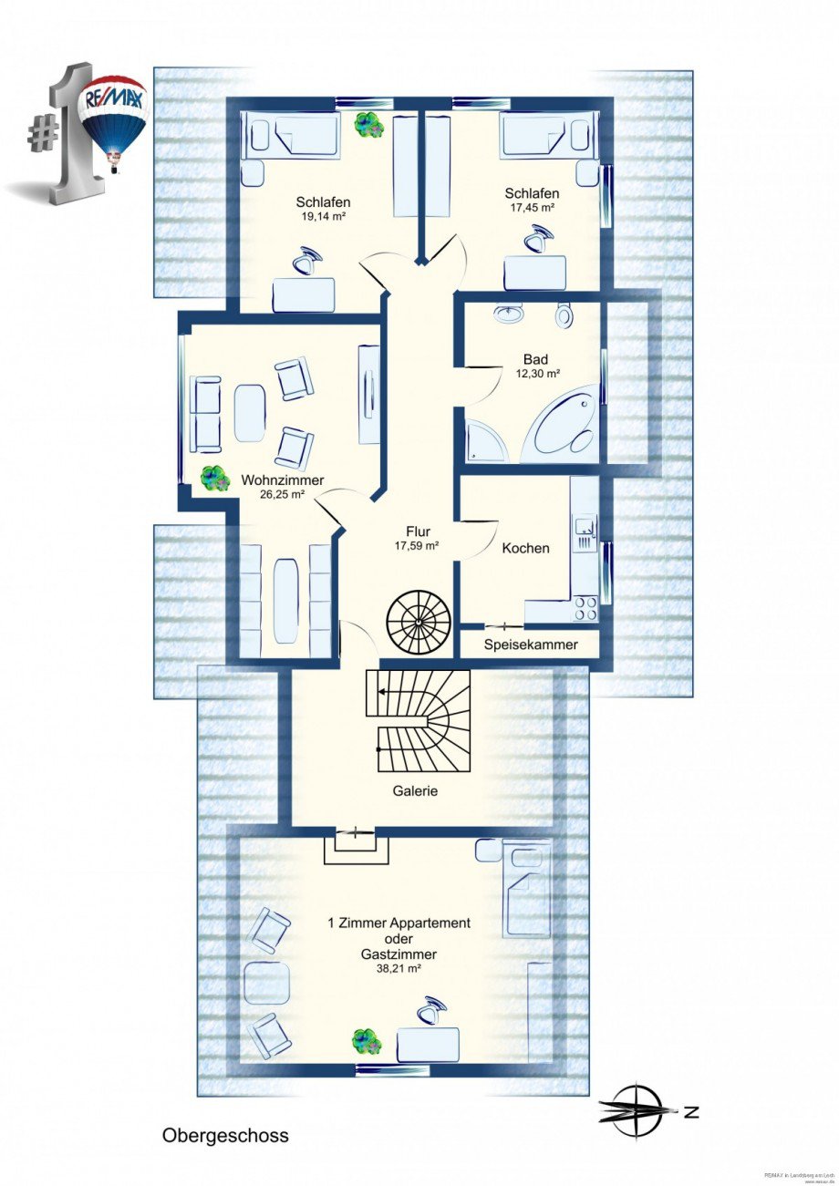 Obergeschoss Einfamilienhaus Obermeitingen