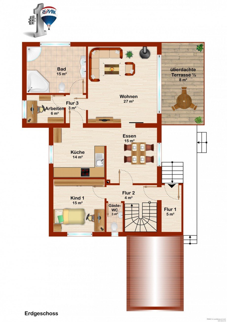 Erdgeschoss Einfamilienhaus Aindling