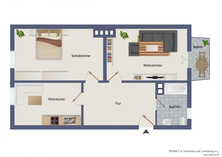 Grundriss 3. OG rechts Etagenwohnung M�nchen