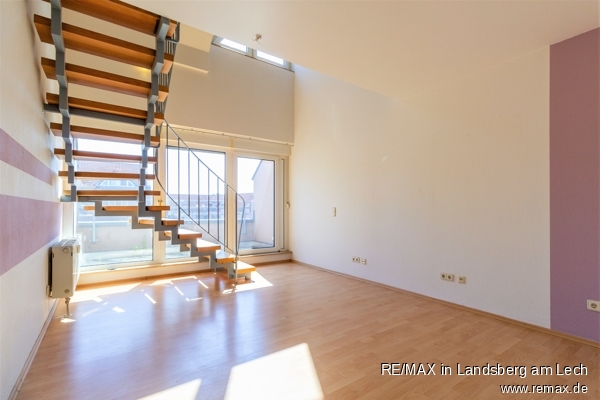 Wohnraum der Maisonette untere Ebene Maisonettewohnung N�rnberg