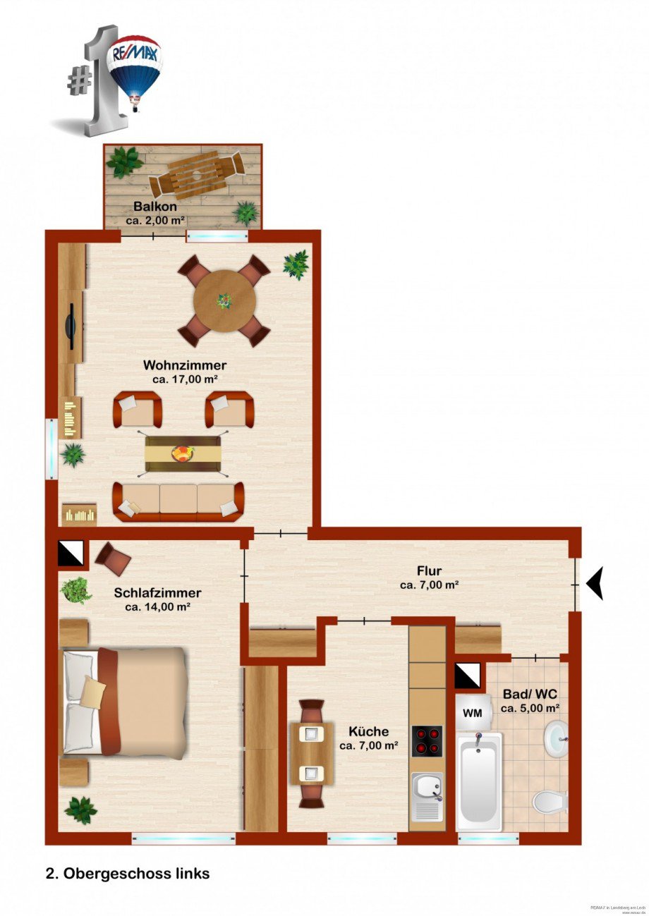 Grundriss Etagenwohnung Augsburg