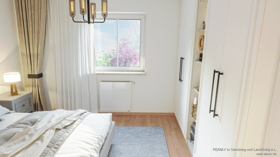 Schlafzimmer - digital eingerichtet Etagenwohnung Gilching