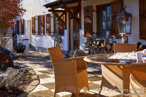 Terrasse Bauernhaus Hurlach