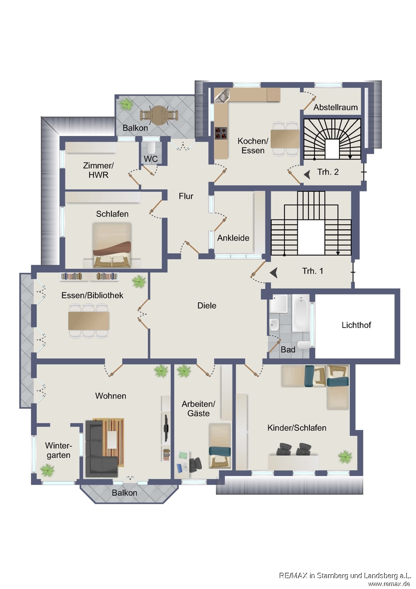 Grundriss Skizze Etagenwohnung W�rzburg