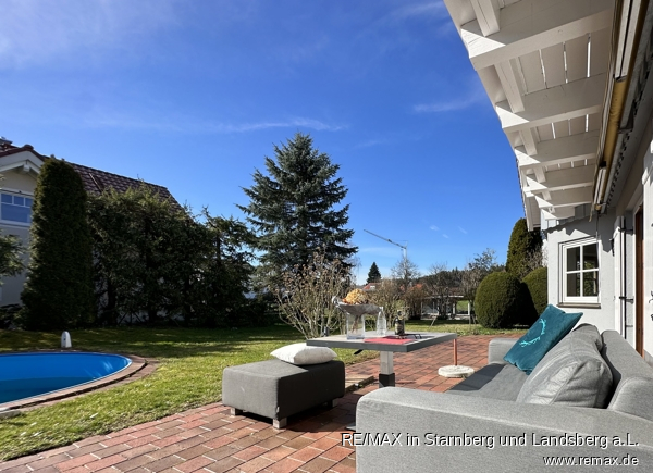 S�d Terrasse und Garten Einfamilienhaus Wiedergeltingen
