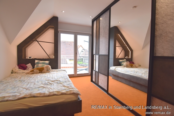 Schlafzimmer 2 Dachgeschosswohnung Landsberg am Lech