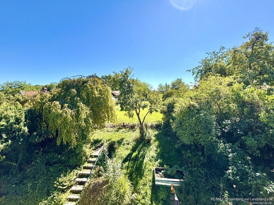 Ausblick vom Balkon Dachgeschosswohnung Finning / Entraching