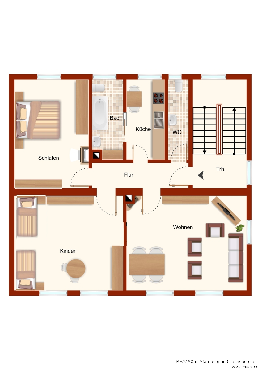 Grundriss Obergeschoss Mehrfamilienhaus Maulbronn