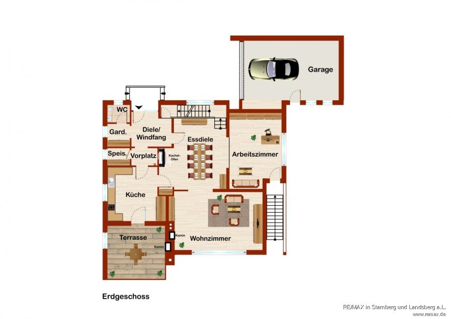 Grundriss EG Skizze Einfamilienhaus T�rkheim