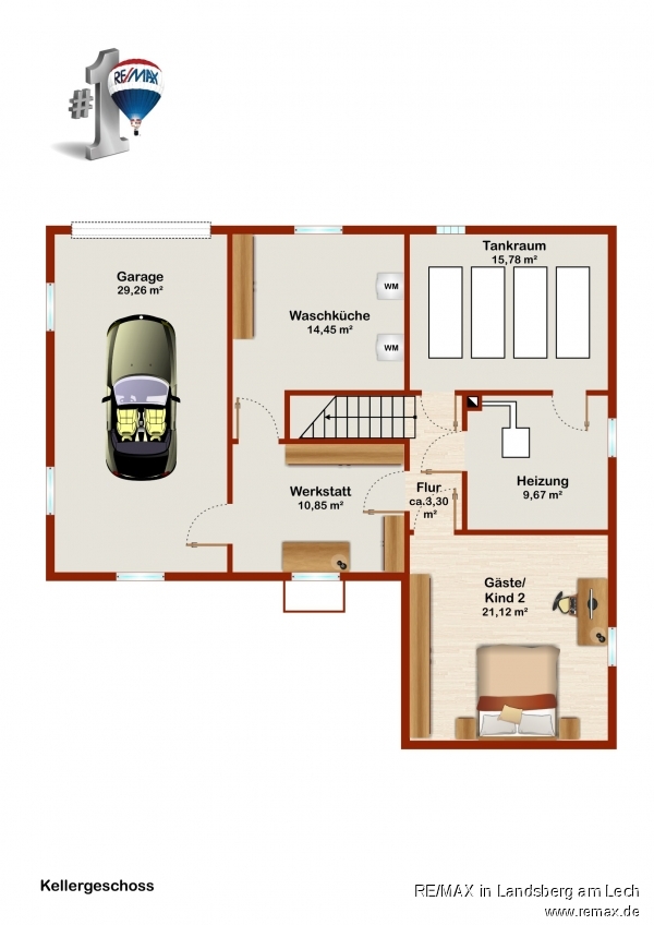 Grundriss UG Einfamilienhaus Gersthofen