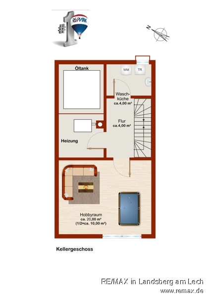 Grundriss KG Reihenmittelhaus Puchheim
