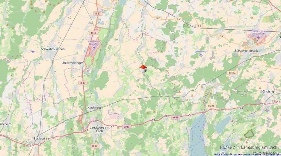 Lage im Landkreis Einfamilienhaus Geltendorf