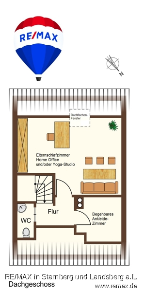 Klassisches Reihenhaus mit viel Platz und durchdachtem Grundriss: Dachgeschoss mit Studio Reihenmittelhaus Unterschlei�heim