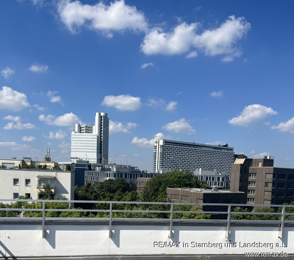 Ausblick Dachterrasse Etagenwohnung M�nchen / Bogenhausen
