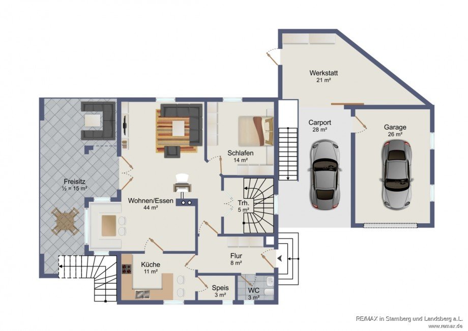 Grundriss_Erdgeschoss Erdgeschosswohnung Scheuring