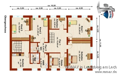 Grundriss Obergeschoss Bauernhaus Hofstetten