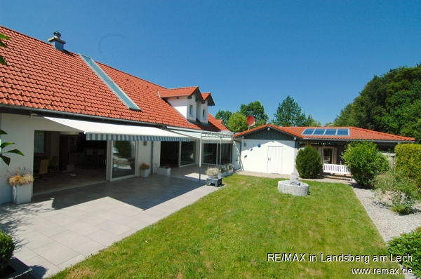 S�d-West Ansicht Einfamilienhaus Schongau