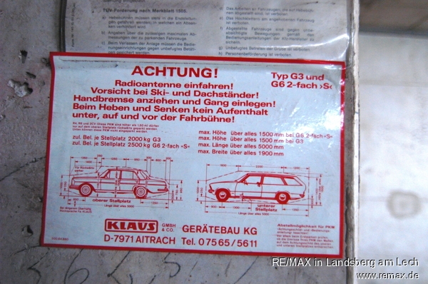 Ma�e Stellplatz Etagenwohnung M�nchen