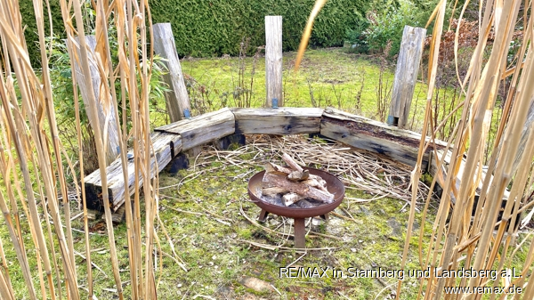 Feuerstelle im Garten Einfamilienhaus Landsberg am Lech