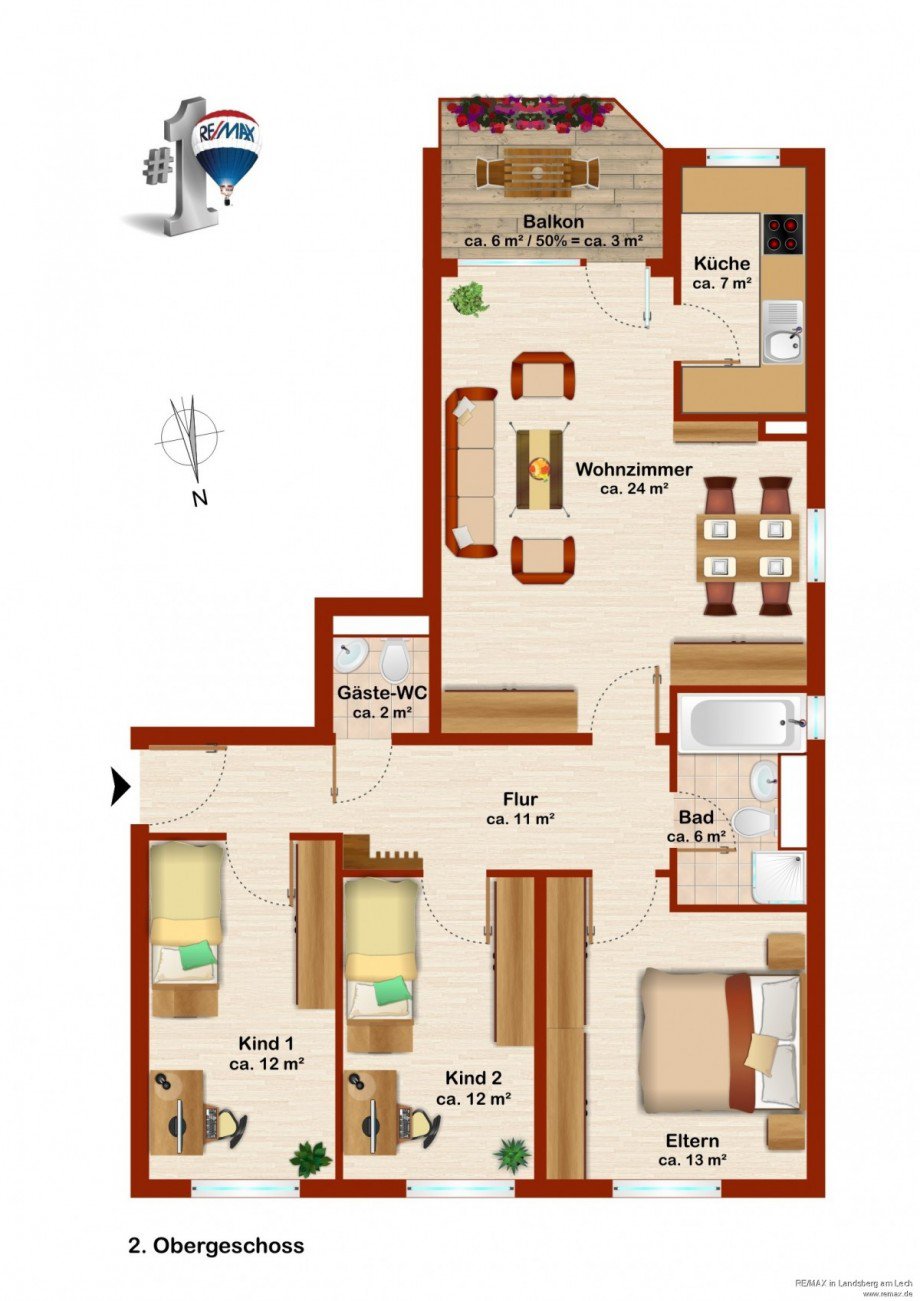 Grundriss Etagenwohnung M�nchen