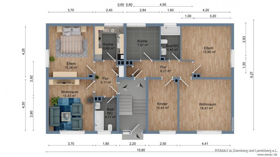 Grundriss EG Mehrfamilienhaus Dortmund