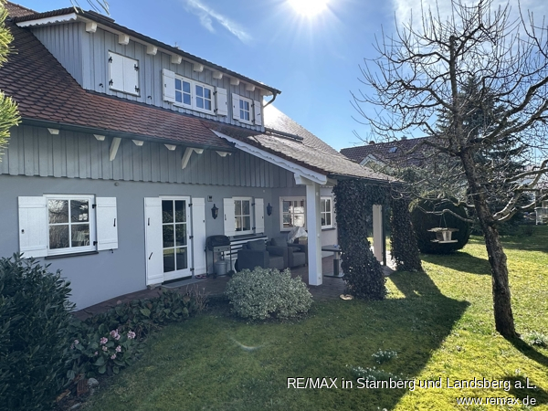 Garten Westseite Einfamilienhaus Wiedergeltingen
