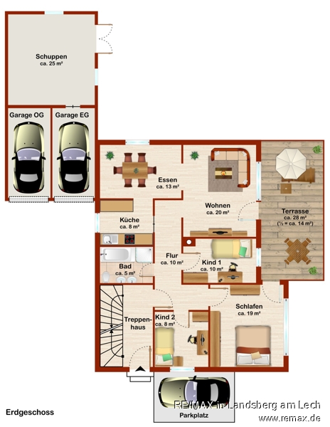 Grundriss EG Skizze Mehrfamilienhaus Scheuring