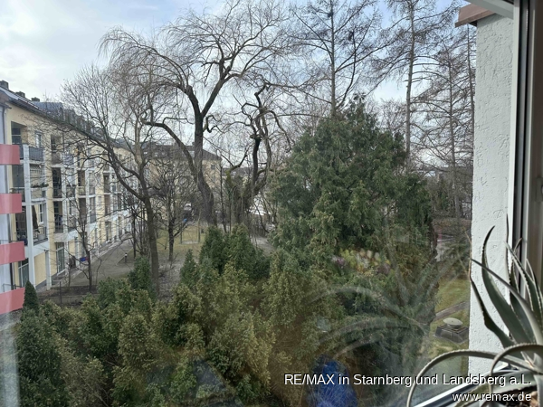 Ausblick vom Wohnzimmer Etagenwohnung M�nchen