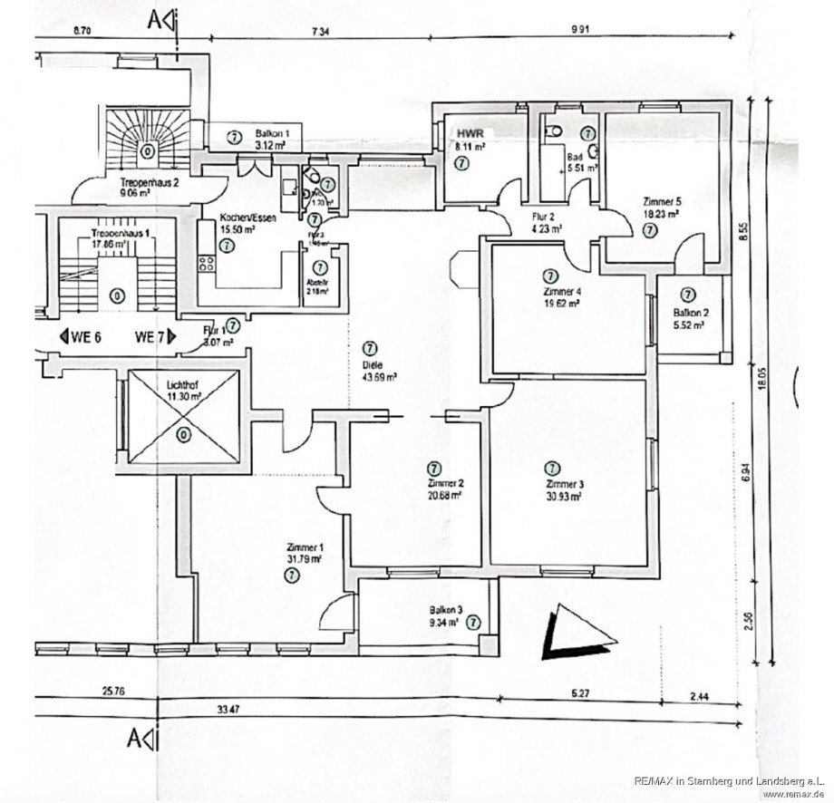 Grundriss Wohnung Etagenwohnung W�rzburg