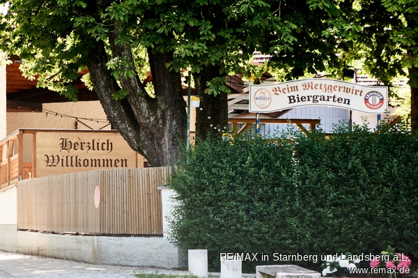 Biergarten vom Metzgerswirt Hurlach Einfamilienhaus Hurlach