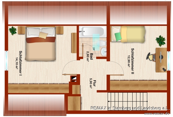 Grundriss Dachgeschoss Skizze Reihenhaus Inning