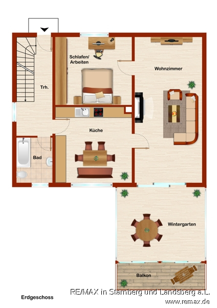 Grundriss EG Skizze Einfamilienhaus Walkertshofen