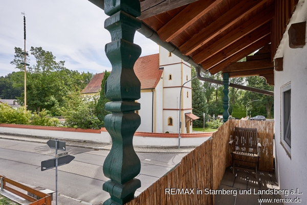 Blick vom Balkon Einfamilienhaus Ergoldsbach / Langenhettenbach
